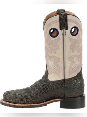 DOUBLE H Men’s 12" Caimen Print Steel Toe Western Boots Size:9 UNBELIEVABLE DEAL